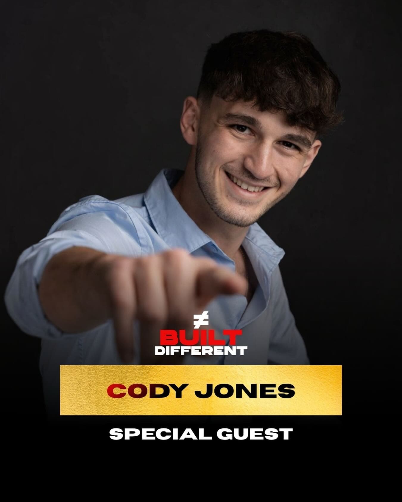 Cody Jones, Special guest. Speaking at Built Different 2.0, Tirana